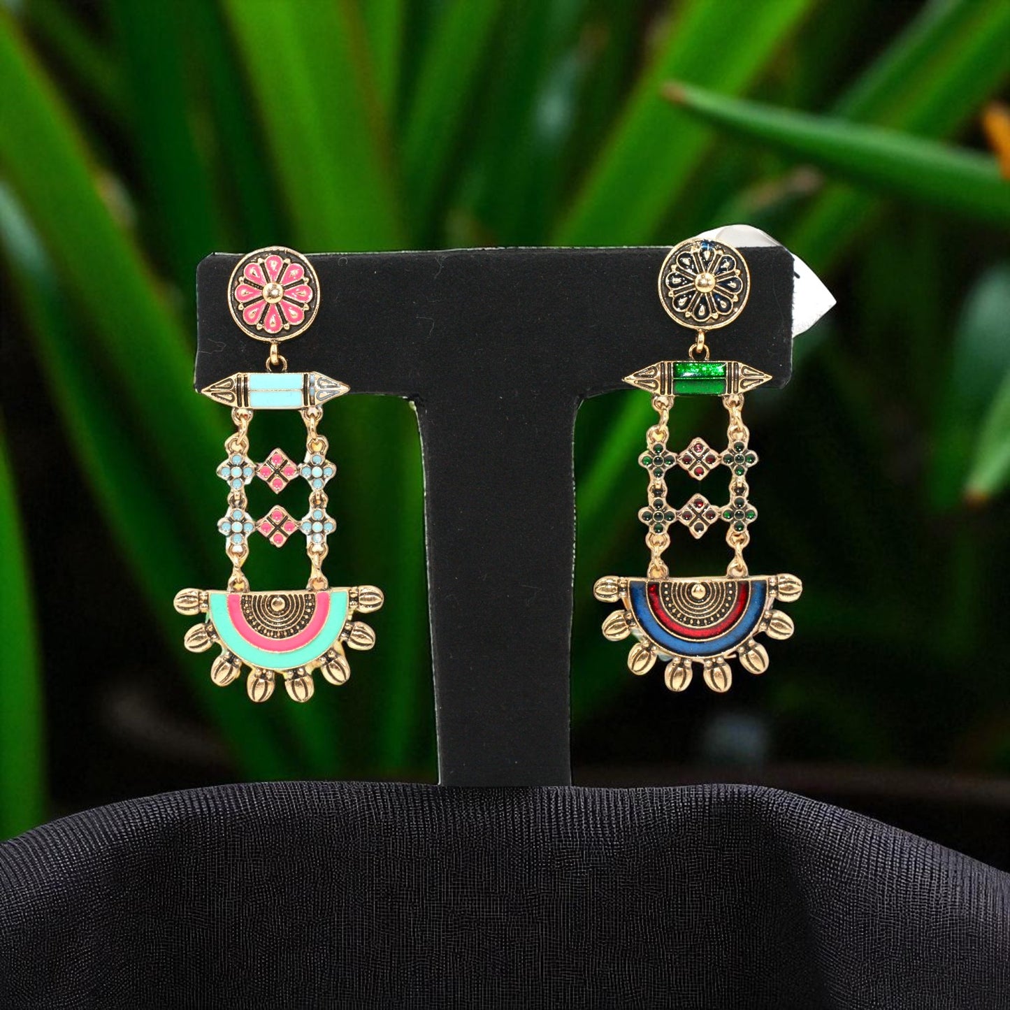 Boho Chic Multicolor Dangler Earrings