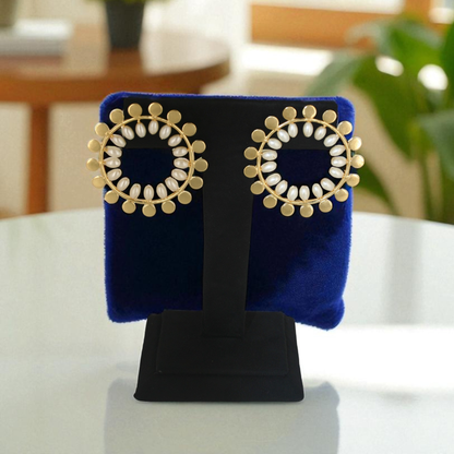 Pearl Adorned Circular Earring