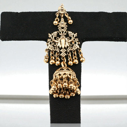 Traditional Antique Gold-tone Jhumka Earrings