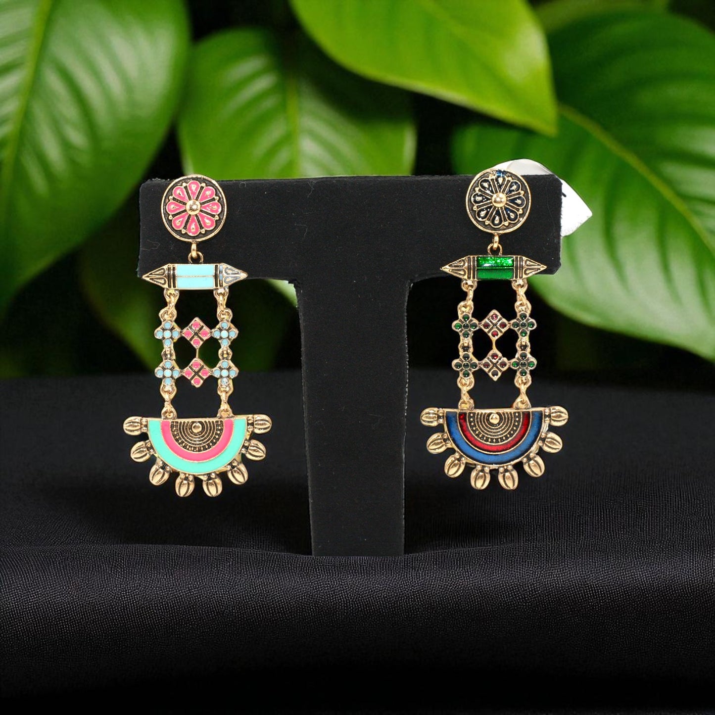 Boho Chic Multicolor Dangler Earrings