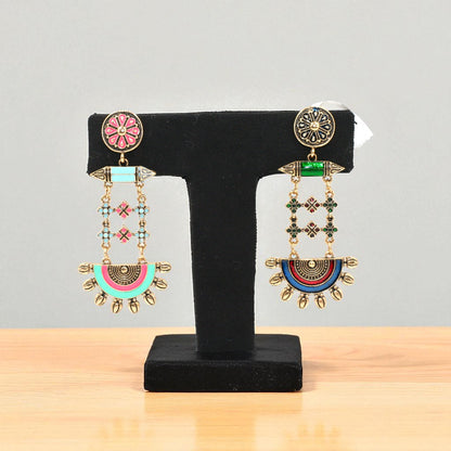 Boho Chic Multicolor Dangler Earrings