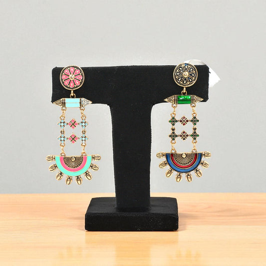 Boho Chic Multicolor Dangler Earrings
