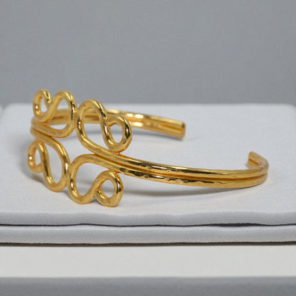 Elegant Gold-Plated Infinity Cuff Bracelet