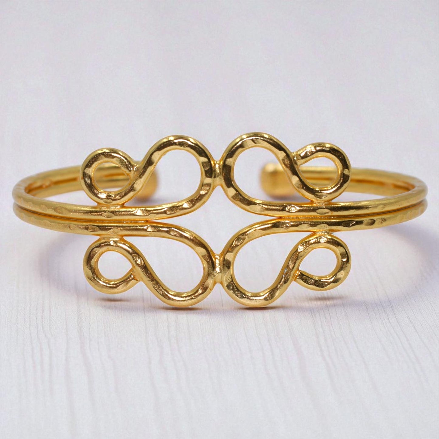 Elegant Gold-Plated Infinity Cuff Bracelet