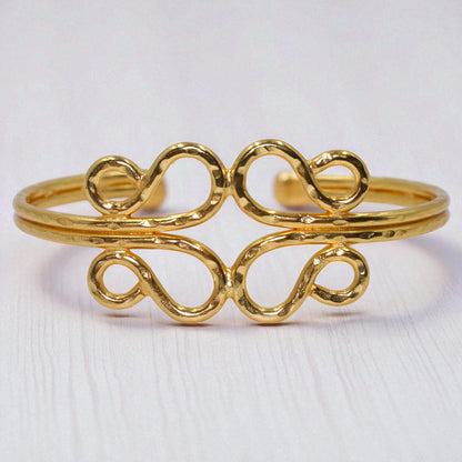 Elegant Gold-Plated Infinity Cuff Bracelet