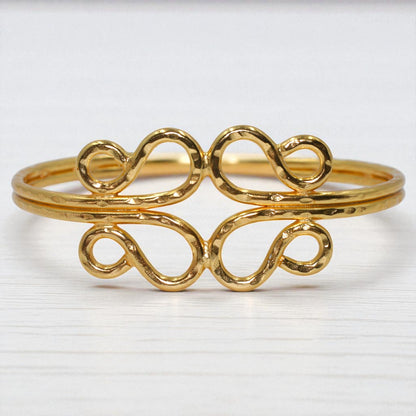 Elegant Gold-Plated Infinity Cuff Bracelet